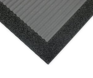 Herco 2' x 4' Vinyl Sponge Anti-Fatigue Mat - Black