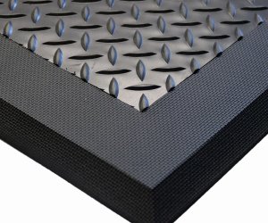 Greatmats Diamond Deluxe Soft Foot Mat | Fatigue Mat | Rubber-Foam Blend | Ergonomic Standing Mat | Texture: Diamond Plate | 2x3 ft | 1/2 inch Thick | Black