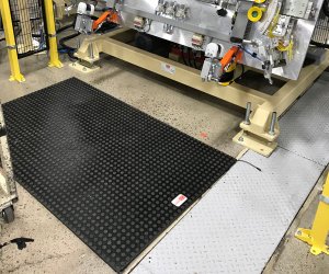 Black Polyester Pressure Sensitive Safety Mats