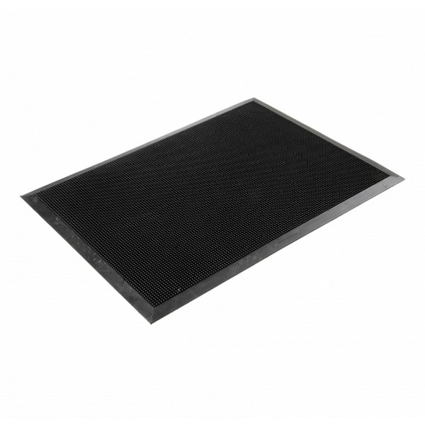 Rubber Scraper Mat, Black Rubber, 18 x 30-In.