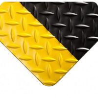 Diamond Plate Floor Runner Black-Yellow Border