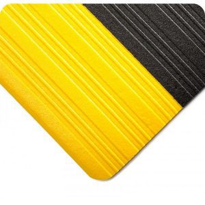 Deluxe Tuf Sponge Comfort Mat Black/Yellow Border