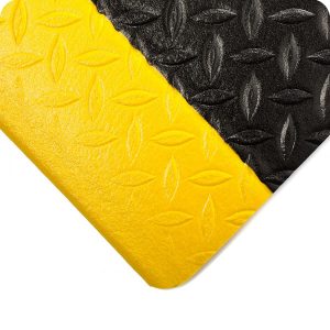 Diamond Plate Tuf Sponge Black Yellow Border