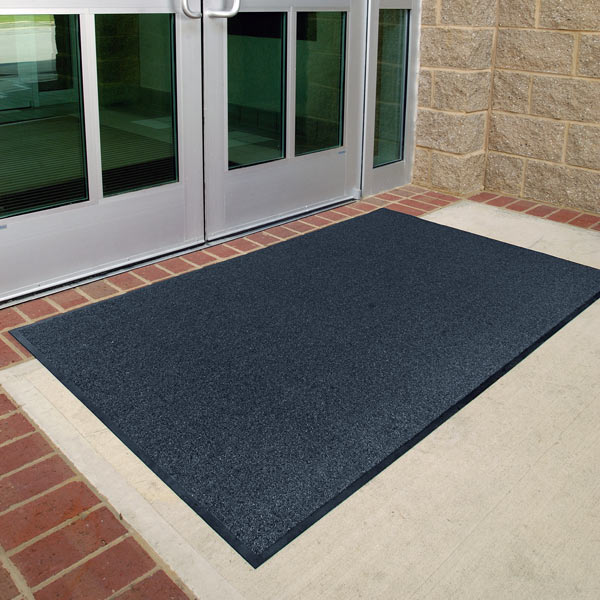 Skid-Resistant Heavy-Duty Door Mat - Charcoal Black - 3' x 4