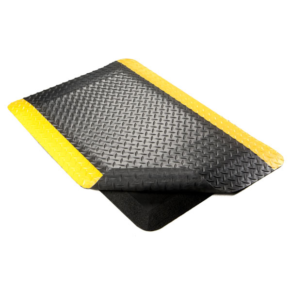 Wearwell Diamond-Plate SpongeCote Mat - Gray