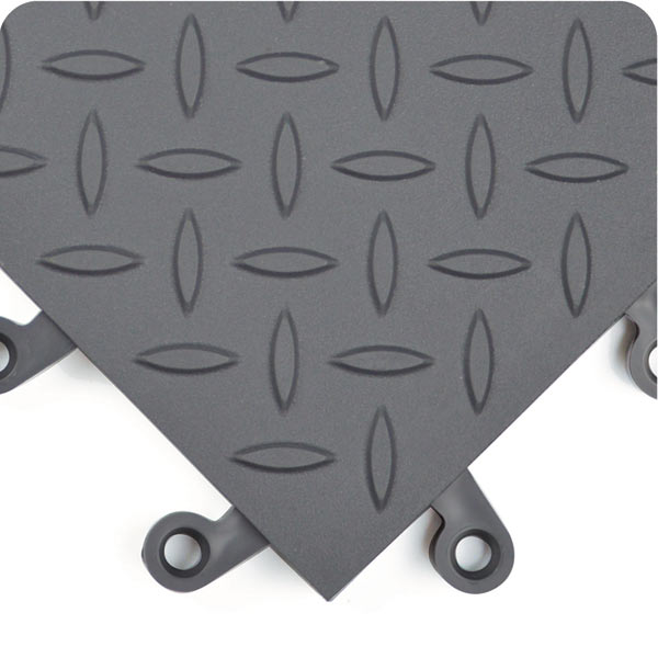ErgoDeck Diamond Plate General Purpose Solid Charcoal
