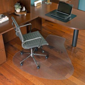 EverLife Workstation Hard-Floor Chair Mat Teardrop shape
