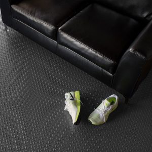 G-Floor 7.5' x17' Garage and Utility Flooring - Diamond Tread Slate Grey