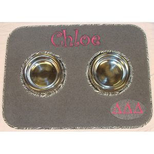 Pet Food Mat Double-Bowl