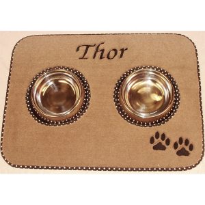 Pet Place Mat with Paw Print