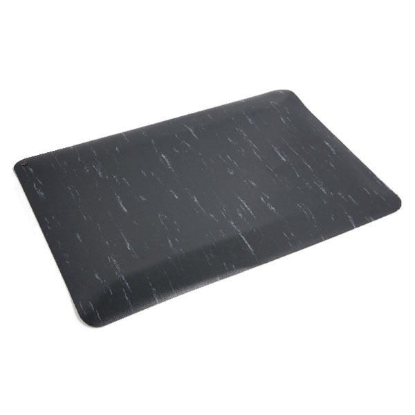 Wearwell PVC 420 SpongeCote Tile-Top Anti-Microbial Mat Gray 2' Width x 3' Length x 1/2 Thickness 420.12x2x3AMGY floor mat kitchen mat antimicrobial Safety Beveled Edges for Dry Areas 2 Width x 3 Length x 1/2 Thickness 