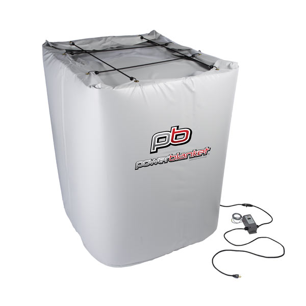 Black Powerblanket TH450 Industrial Grade/Weather Resistant D-15 Vinyl Shell 450 gal Insulated IBC Steel Tote Heater