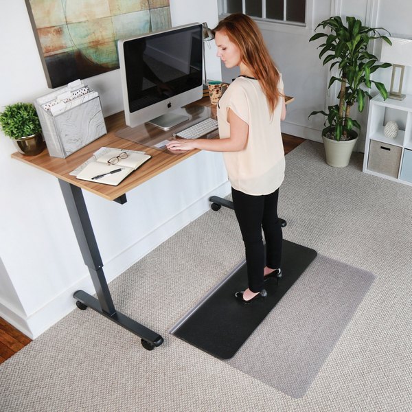 Sit or Stand Chair Mat Woman Standing
